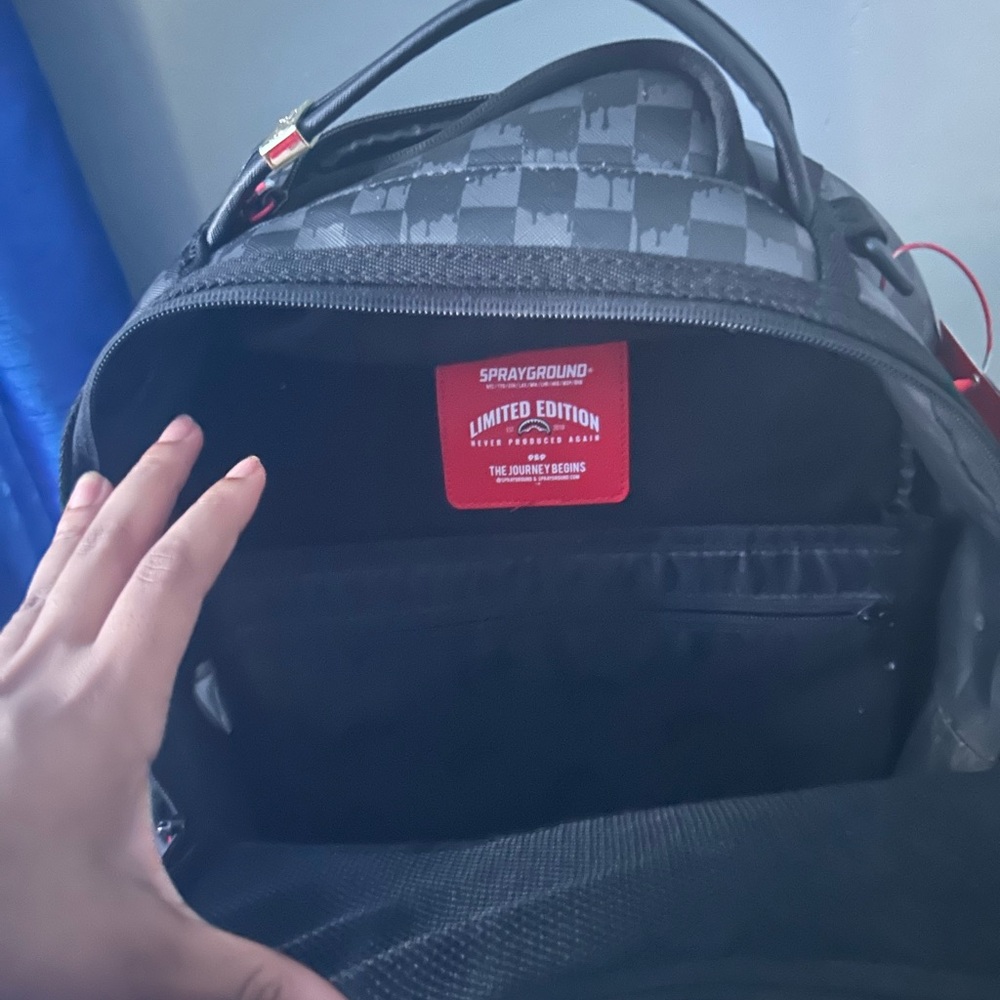 Sprayground Limited Edition Black and Gray Backpack